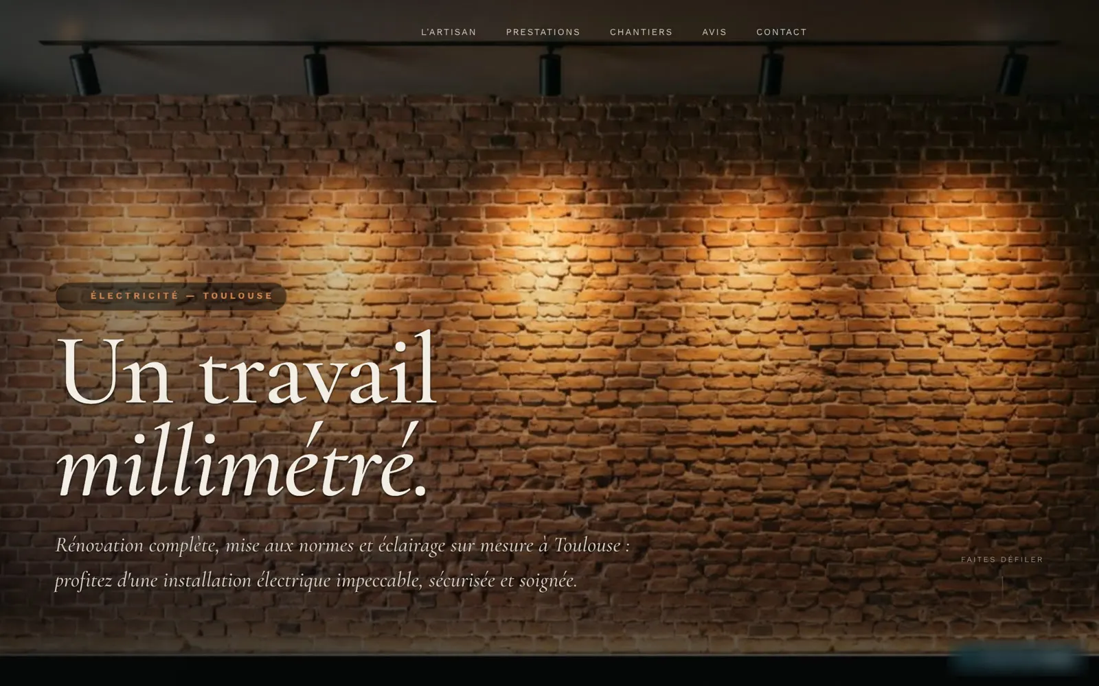Exemple 2, ouverture du site