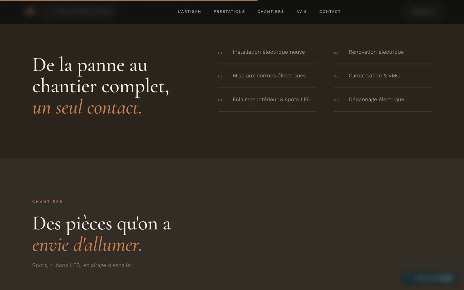 Exemple 2, prestations